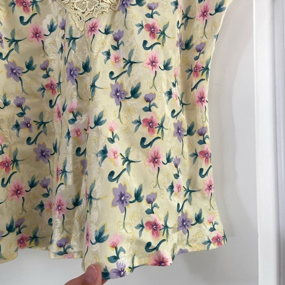 Vintage 100% Silk Floral Intimates Tank - 6 - Picture 2 of 4
